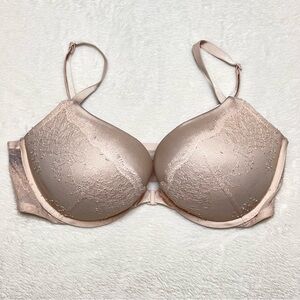 Victoria's Secret 38C Plunge Bombshell Pale Light Pink/Nude
